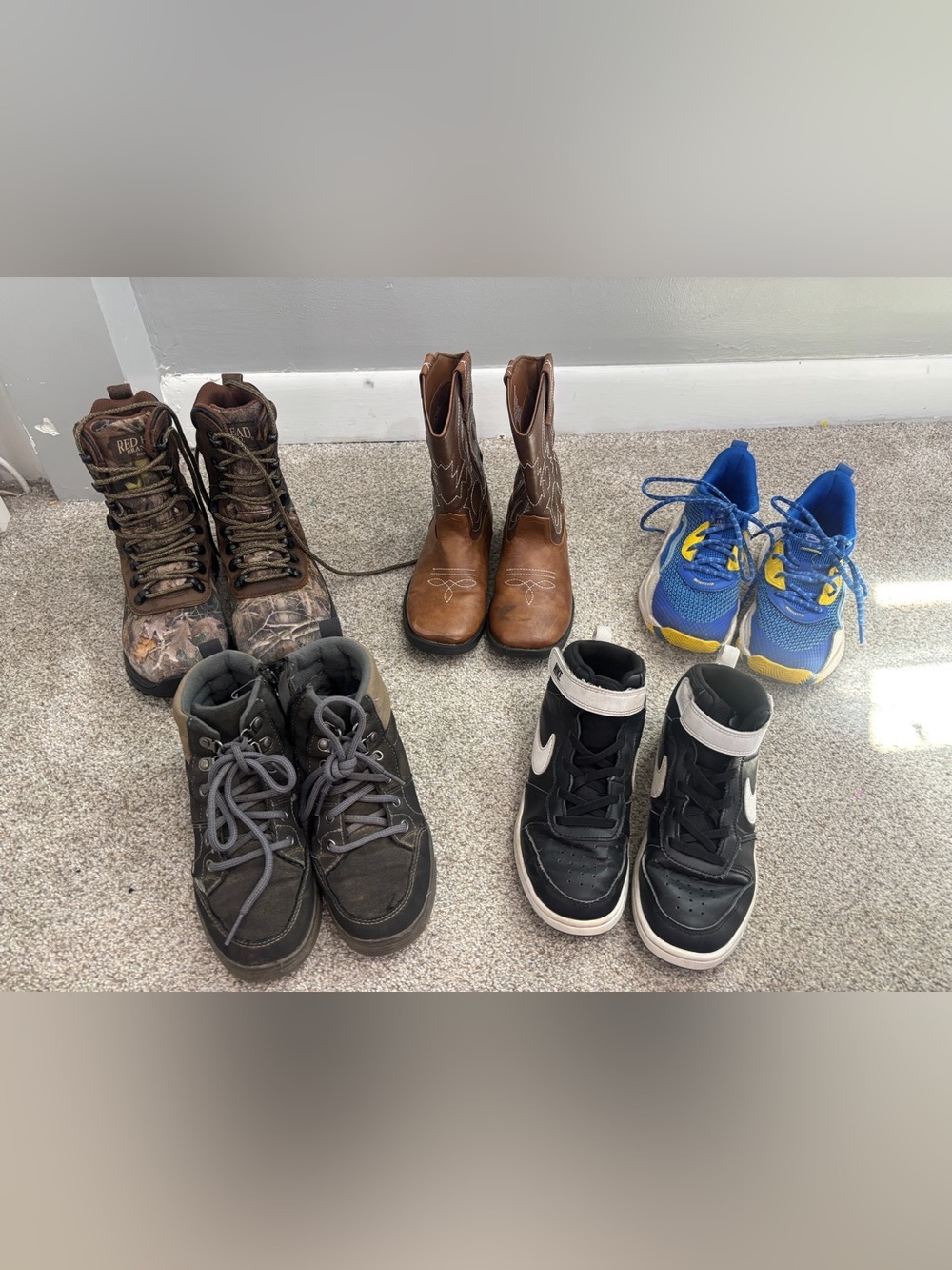 Lot of Little Boy 13/1 sneakers shoes boots Nike sneakers under armour sneakers